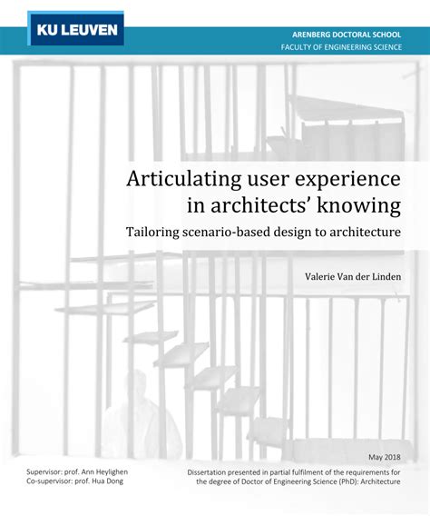 Pdf Articulating User Experience In Architects Knowing Tailoring