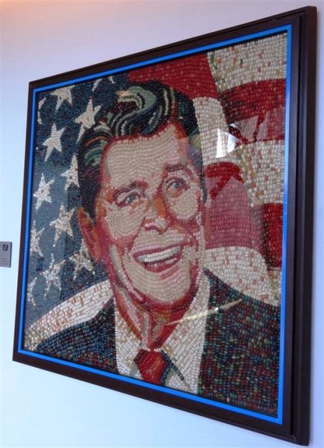 Portrait Of Ronald Reagan Made Out Of 10000 Jelly Beans At Reagan
