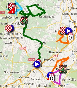 Classifiche e risultati in diretta: The Etoile de Bessèges 2015 race route on Google Maps ...