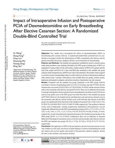 PDF Impact Of Intraoperative Infusion And Postoperative PCIA Of