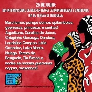 A data a ser comemorada é o dia 25 de julho, que surgiu da junção de várias mulheres negras no ano de 1992, em santo domingo, na república dominicana, quando . 25 DE JULHO - DIA INTERNACIONAL DA MULHER NEGRA LATINO ...