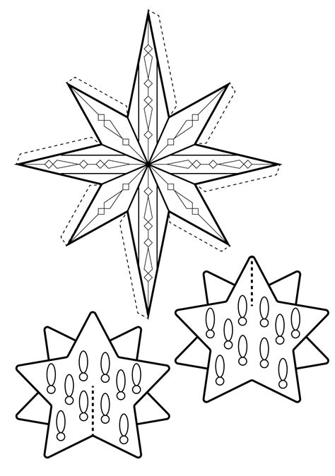 10 Best Printable Christmas Star Ornaments Pdf For Free At Printablee