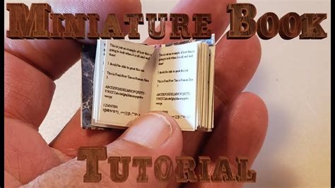 Miniature Book Tutorial Youtube