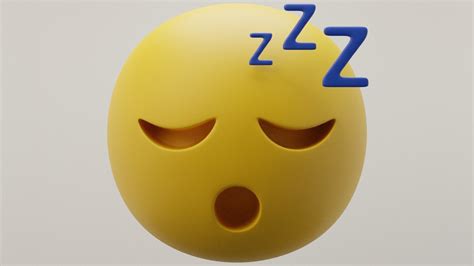 Sleeping Emoji 3d Model Cgtrader
