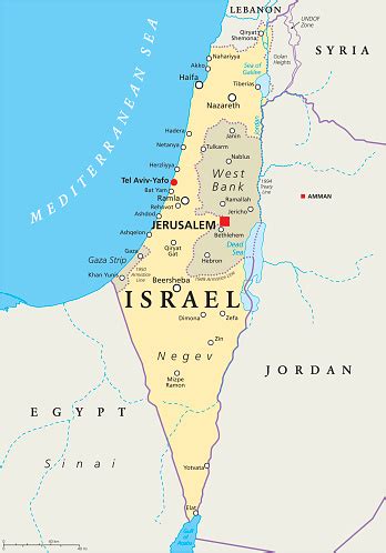 This expertly researched map details the country with unparalleled information not found in. Israele Mappa Politica - Immagini vettoriali stock e altre ...