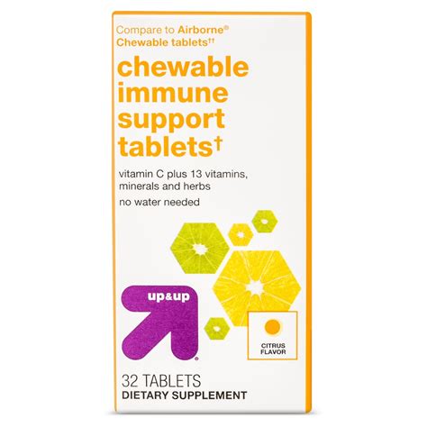 Immune System Support Chewable Tablets Citrus Flavor 32ct Up And Up