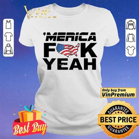 Merica Fuck Yeah American Flag Map Shirt Hoodie Sweatshirt Longsleeve Tee