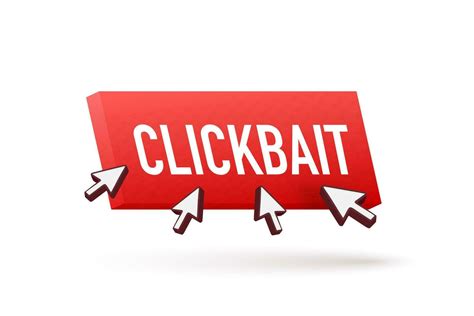 Clickbait Red Button Hand Click Icon Symbol Cursor Arrows Push