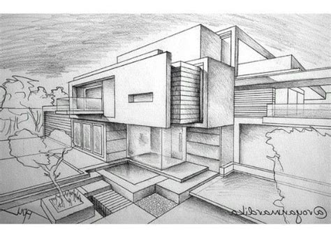 Sketsa merupakan gambar yang dibuat oleh seseorang yang pada umumnya belum gambar sketsa pemandangan alam sederhana. 55+ Sketsa Rumah Minimalis, Sederhana dan Modern - dizeen di 2020 | Lukisan arsitektur, Desain ...