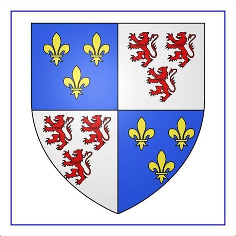 The Coat Of Arms Of Picardie France Is A Shield Quartered First And