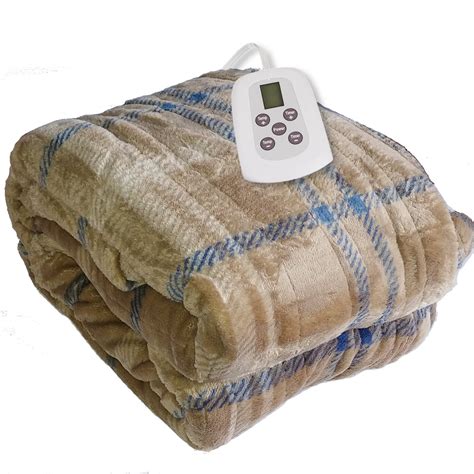 Westerly Twin Size Microplush Electric Heated Blanket Light Plaid