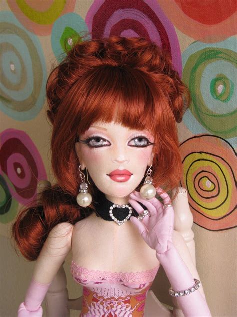 ooak maggy may 22 lady art doll all cloth removable wig bjd size gayle wray
