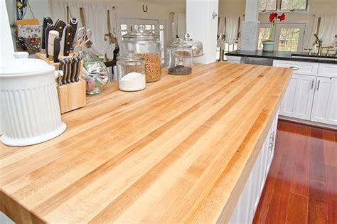 Wood counters edge grain photos. Thick Maple Kitchen Island - Maryland Wood Countertops