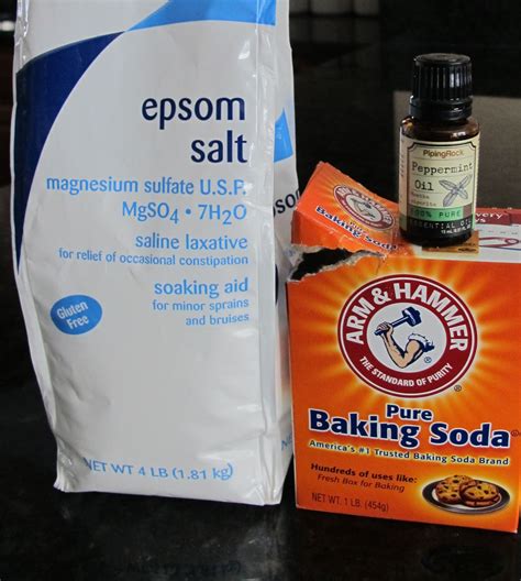 Epsom salt can be used as an exfoliation for dry and cracked heels. Peppermint Foot Soak - Impressions At Home