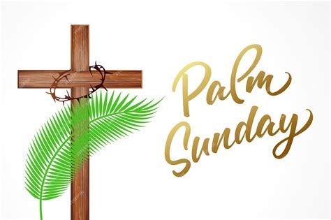 Premium Vector Palm Sunday Calligraphy Greeting Card Hosanna In The