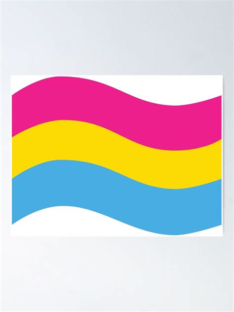 Waving Pansexual Pride Flag Poster For Sale By Frolicdesigns Redbubble