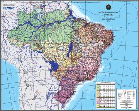 Gis De Fora Mapa Político Do Brasil 2016 Ibge