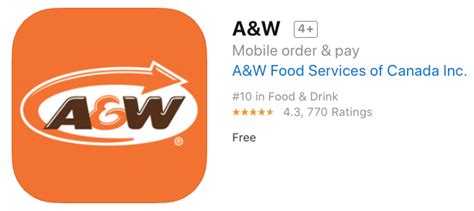 Get A Free Teen Burger From The Aandw Mobile App Iphone In Canada Blog