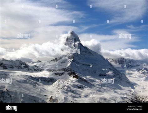 Cumuliform Cloudscape Over The Matterhorn Monte Cervino Or Mont Cervin