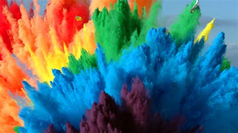 The Slow Mo Guys Combine Colored Powder And 25 Air Bags To Create