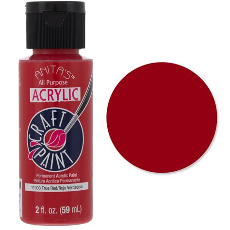 True Red Anitas Acrylic Craft Paint Hobby Lobby 668046