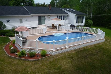 Small pools can be called what qualifies as a small pool? Radiant's Keystone Semi-Inground pool is the perfect ...