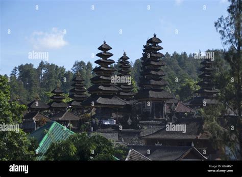 Capmus Of Pura Besakih Temple Indonesia Temple Complex In The Village