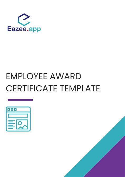 Employee Award Certificate Template