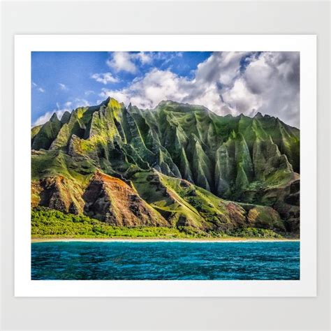 Na Pali Spires Kauai Hawaii Art Print By Lisaelliottphotography