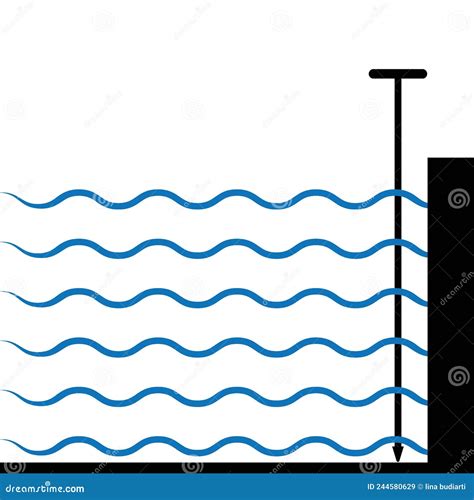 Water Depth Measure Icon Stock Vector Illustration Of Swim 244580629