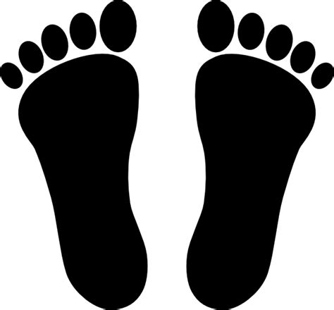 Two Footprints Black Clip Art at Clker.com - vector clip art online