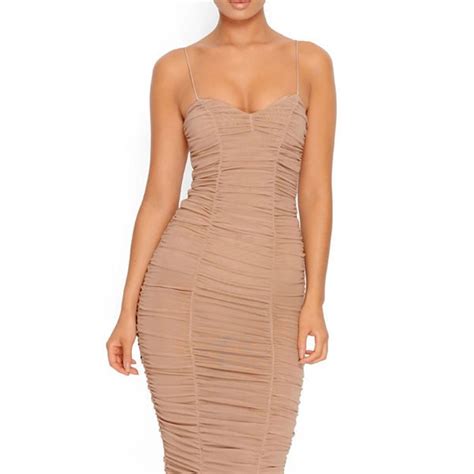 Hualong Sexy Club Strap Fitted Wrinkled Dress Online Store For Women Sexy Dresses