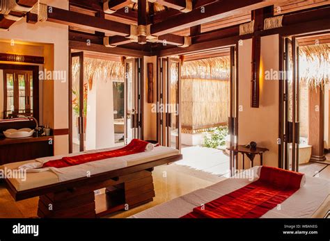 Mar 18 2014 Krabi Thailand Asian Thai Tropical Wellness Spa Concept Spa Room With Massage