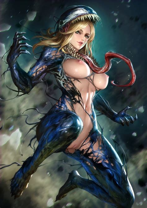 Neoartcore Ann Weying She Venom Marvel Spider Man Series Highres Girl Blonde Hair