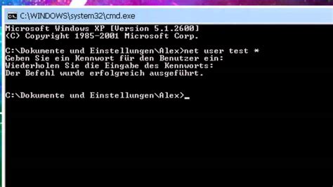 Cmd Passwort ändern Windows Xp German Hd 1080p Youtube