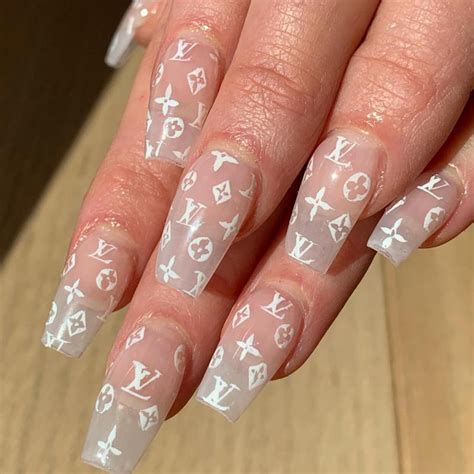 Thalia shows off chic Louis Vuitton-inspired nail art Square extendo clear nail tips (60pc) $8.50 long coffin press on nails (600pc).