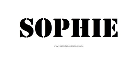Sophie Name Tattoo Designs