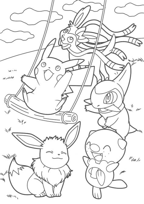 Eevee is a very cute pokemon that is very adaptable to the environment. Eevee And Pikachu Coloring Pages at GetColorings.com ...