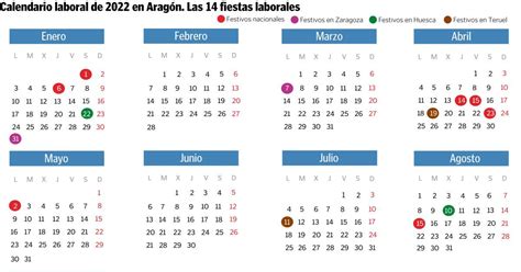 Calendario Laboral Zaragoza Estos Son Los D As Festivos Aria Art