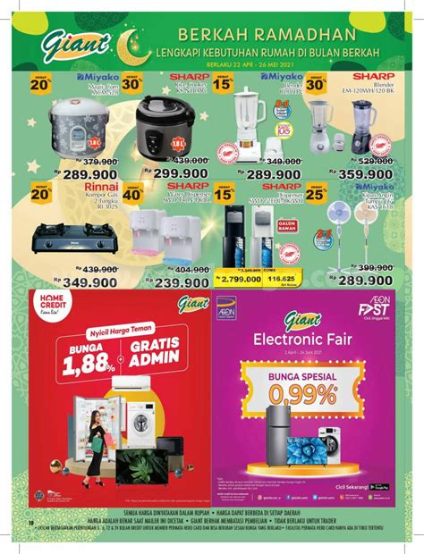 Giant swalayan mengeluarkan promo akhir pekan dengan harga yang spesial khusus akhir pekan. Katalog Promo Giant 22 April - 26 Mei 2021 | scanharga