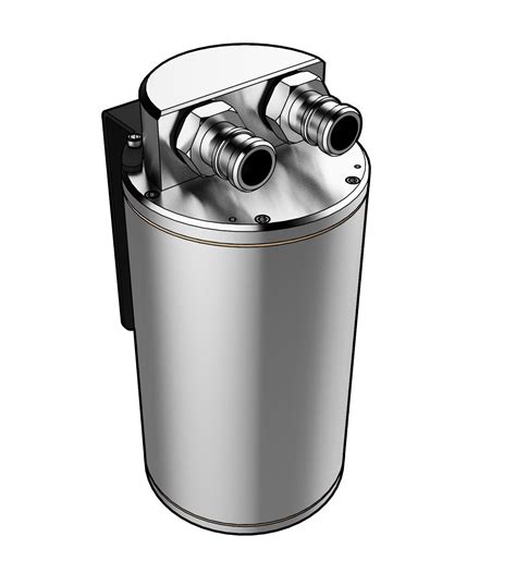 Saas St1004 Oil Catch Tank Baffled Round Polished Billet 500ml Trax