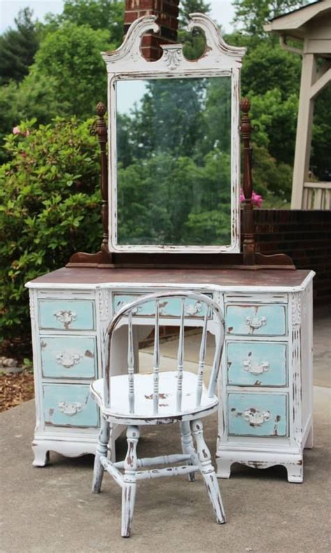 Chalk Painted Antique Vanity Painted Furniture By Vintage Vision