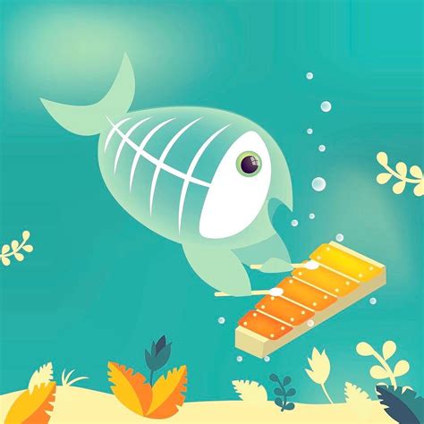 Xavier The Excitable X Ray Fish Plays The Xylophone Illustration
