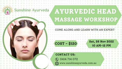 Ayurvedic Head Massage Workshop Sunshine Ayurveda