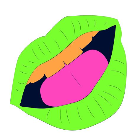 Download Green Mouth Lips Tongue Royalty Free Stock Illustration Image