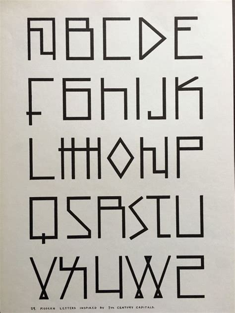 Because the answer is not g! Vintage 1928 Modern Letters Art Deco Typography Alphabet Art Print 7th ...