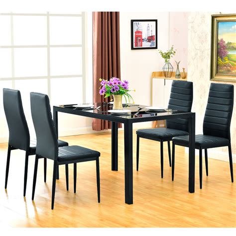 5 Piece Dining Room Table Set For 4 Person Urhomepro Elegant Dining