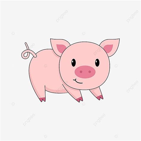 A Pink Pig Is Standing On Its Hind Legs Cartoon Animal Png And Psd