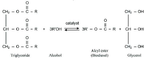 Most of the current biodiesel production operations use base catalysis (transesterification). Transesterification reaction of biodiesel production ...