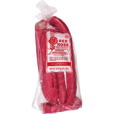Red Rose Imitation Smoked Sausage 32 Oz Bag Meat Superlo Foods